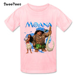 Moana Children T Shirt Cotton Short Sleeve Crew Neck Tshirt Clothes Boys Girls 2018 Low Price T-shirt For Baby Infants Toddlers