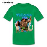 Moana Children T Shirt Cotton Short Sleeve Crew Neck Tshirt Clothes Boys Girls 2018 Low Price T-shirt For Baby Infants Toddlers