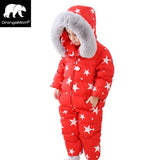 Monos de invierno para niños y niñas, ropa de abrigo de 1 a 4 años, chaqueta de invierno, abrigo de plumón, cálido, novedad de