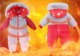 Monos de invierno para niños y niñas, ropa de abrigo de 1 a 4 años, chaqueta de invierno, abrigo de plumón, cálido, novedad de