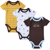 3 Pieces/lot Fantasia Baby Bodysuit Infant Jumpsuit Overall Short Sleeve Body Suit Baby Clothing Set Summer Cotton