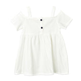 Girls Dress Summer Children Cotton Clothes Kids Strapless Dresses Design Fancy Baby Frocks Casual Clothing for Girl