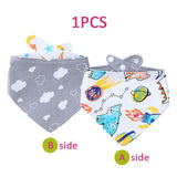 Muslinlife Double Sides Baby Bibs Girls Boys Babador Rainbow Unicorn Print Baby Bandana Bibs Infant Stuff Baby Accessories