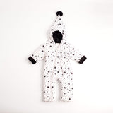 '- 2018 Warm Baby One-Piece Romper Boy Girl's Star Coat Newborn Cotton Padded Thick Bodysuit with Wizard Hat For Toddler