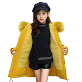 Girl Winter Cotton Jacket Children's Coat Kids Outerwear Baby's warm down jacket Children Clothing 8 10 12 14years