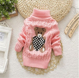 NYSRFZ Children Clothes High Quality Baby Girls Boys Pullovers Turtleneck Sweaters Autumn Winter Warm Cartoon Kids Sweater Q180