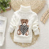 NYSRFZ Children Clothes High Quality Baby Girls Boys Pullovers Turtleneck Sweaters Autumn Winter Warm Cartoon Kids Sweater Q180