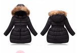 Kids Girls Winter Clothing Thick A-Line Hooded Down Wadded Jacket Red Black Outerwear Cotton-Padded Coats Clothes 73