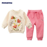 New 2018 spring fashion children clothing sets baby boy clothes 18M -6T sport costumes 12 colours Girls Clothes for kids wear