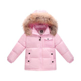 New 2018 winter down jacket for boys 2-8 years children's clothing thicken outerwe & coats with nature fur hooded parka kids