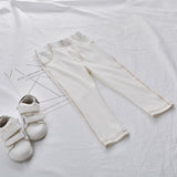 New Autumn Baby Pants Soft Cotton Baby Boy Pants Solid All Matched Girls Trousers White Blue Denim Girl Leggings Boys Legging