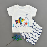 New Baby Boy Summer Mickey Clothes Infant Newborn Boy Girl Clothing Set Sports Tshirt+ Shorts Suits