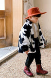 Baby Girl Boy Winter Jacket Thick Lamb Wool Infant Toddler Child Cow Pattern Coat Baby Leopard Outwear Cotton ClothesEY10111