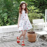 Baby Princess Dress Dot Kids Dresses for Girls V Back  Children Sundress Teen Summer Clothes Baby Girl Clothing,#5116