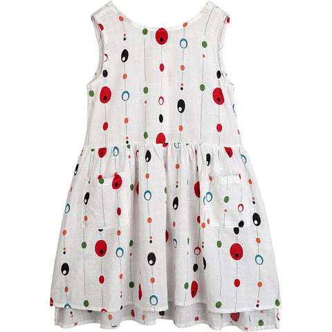 Baby Princess Dress Dot Kids Dresses for Girls V Back  Children Sundress Teen Summer Clothes Baby Girl Clothing,#5116