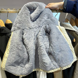 Boy Jacket  Fleece  Plaid   Kids  Coats Children Outerwear Autumn  Winter   2023-W028