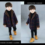 Boy Jackets Fleece Plaid  Winter Autumm Kids Coats Thickness Warmer   Baby Jacket  8JK036