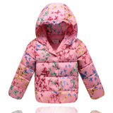 New Children Winter Thick Duck Down Jacket For Girls Outerwe Warm Hooded Coll Girl Winter Coats Print Down & Parkas