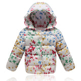 New Children Winter Thick Duck Down Jacket For Girls Outerwe Warm Hooded Coll Girl Winter Coats Print Down & Parkas