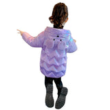 Children's Winter Down Cotton Jacket for Girls Waterproof Coat Thicken Warm Snowsuit Cartoon Pattern Kids Clothes 3-14 Years