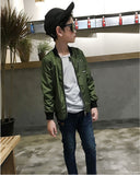 New Coming Boys Clothes Jacket Spring Autumn O-neck Co Boy Jacket Children Solid Casual Blue Green Colors Outerwe Age 5-14