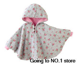 New Fashion Fleece Combi Baby Coat Babe Cloak Two-sided Outwear Floral Baby Poncho Cape Infant Baby Coat Children's Clothing
