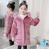 Girls Jackets  Winter   Kids  Coats   Warmer   Childern Jacket Autmun Winter 9NT020