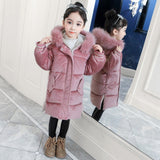 Girls Jackets  Winter   Kids  Coats   Warmer   Childern Jacket Autmun Winter 9NT020