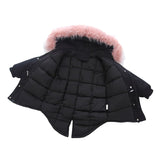 Girls Winter Coat Fur Hooded Thickness Kids  Jackets  Manteau Fille Hiver  Winter Jacket   8WC039