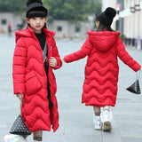 Girls Winter Coat   Hooded Thickness Kids Jackets  Winterjas Meisjes  Winter Jacket   8WC059