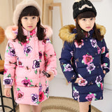 Girls Winter Coat  Thickness Hooded Jacket  Winter Doudoune Fille  Girls Jackets  6WTT012