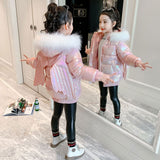 Girls Down Outerwear Hooded Thicken Warm Kids Girls Winter Coat 2 Colors For Girl 3T 4 5 6 7 8 9 10 12 Year