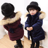 Kids Winter Jacket Girls   Hooded Thickness Kids  Coats  Manteau Fille Hiver  Winter Jacket   8WC044
