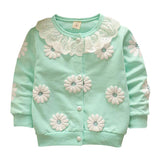 New S-XL Kids Girls Flowers Sweatshirts Warm Coats Children Split Tops Clothing Jacket Hoodies Autumn Winter Candy Colors M1
