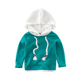 New Spring Autumn Girl Boys Sweatshirt Fashion Hooded Hoodie Long Sleeve Outerwe For Toddler Kids Tops Baby Cotton Pullover