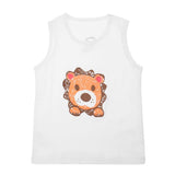 New Summer Baby Vest T-shirt Boy Girl Cartoon Animal Sleeveless Tees Undershirt Cotton Baby Kids Vest Summer Baby Clothing