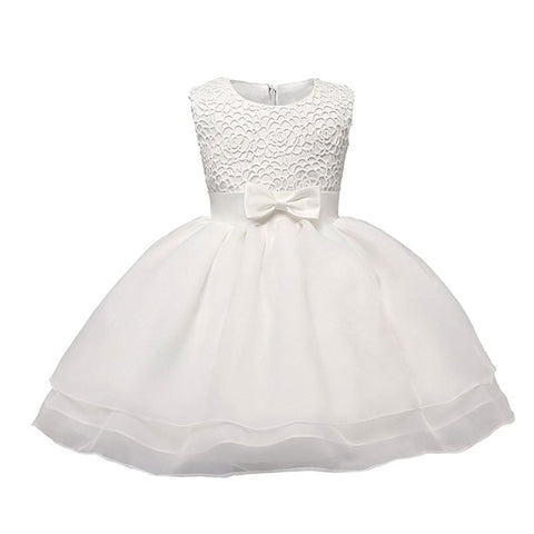 New White Princess Baby Girl Dress for Birthday Wedding Baptism Dress for Newborn Toddler Dress Age Below 2 Years Old