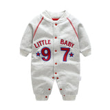 New autumn baby clothes Thin velvet Baseball design Long sleeve baby boy romper 0-12 Months Y711