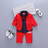 New baby boy clothes 2018 spring autumn cotton material fashion design boys clothing set children's clothing for 0-3 years