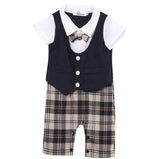 Newborn Baby Boy Clothes Formal Bodysuit Outfit Gift short Sleeve New Outfits Summer 6 9 12 18 24 Monthes