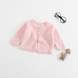 Newborn Baby Casual Clothes Baby Girls Cardigan Sweaters 2018 Spring Baby Girl Solid Cotton Sweater Coat Children Knitted Coats