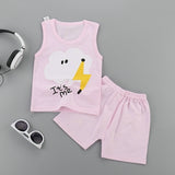 Newborn Baby Girl Clothes Sets Summer Vest Top+Shorts Cute Suits Funny Duck lightning Baby Boy Clothing Toddler Infant Customes