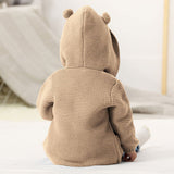 Newborn Baby Sweater Boys Knit Long Sleeve Toddler Infant Hooded Jackets Winter Coat 1-3 Years Baby Coat Warm Clothing