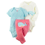 Newborn Clothes sets 3 Piece Baby Boy Clothes Baby Girl Clothing set 100% Cotton New bodysuits pajamas + Infant Pants