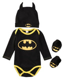 Newborn Toddler Baby Boys Clothes Bodysuit Shoes Hat Batman Outfits Set Infant Kids Children Boy Clothing Cotton Bodysuits