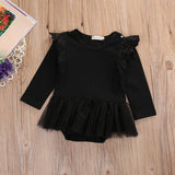 Newborn Toddler Baby Girls One-Piece Romper Tutu Dress Clothes Lace Outfits
