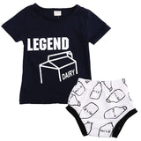 Newborn Toddler Infant Baby Boy Girl Unisex Clothes T shirt Tops Pants Casual Outfits 2pcs Short Sleeve Set