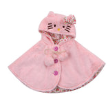 Newborn Toddler Infant Baby Girls Thick Coat Hooded Cloak Poncho Jacket Outwear Lovely Coat Clothes