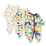 Newborn Toddler Infant New born Baby Girl Boy Jumpsuit Long sleeve Cotton 3 pieces 0-12 Months Cartoon Printed Clothes