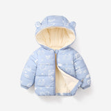 Newborn Winter Autumn Hooded Jacket for Girls Toddler Cartoon Warm Fleece Coat Boys Outerwear Kids Jackets Children Clothes